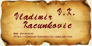 Vladimir Kačunković vizit kartica